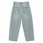 Παντελόνι Wide leg γραμμή  Light washed denim - Image 2