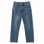 Παντελόνι  straight γραμμή  Ψηλόμεσο σχέδιο Blue washed denim