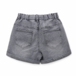 ΣΟΡΤΣ Denim ύφασμα με washed effect  Σούρα στη μέση με λάστιχο - Image 2