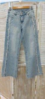 Παντελόνι Wide leg γραμμή Light blue stonewashed denim - Image 3