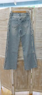 Παντελόνι Wide leg γραμμή Light blue stonewashed denim - Image 4