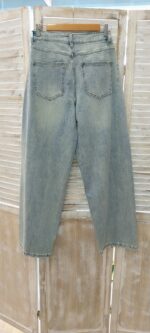 Παντελόνι Wide leg γραμμή  Light washed denim - Image 4