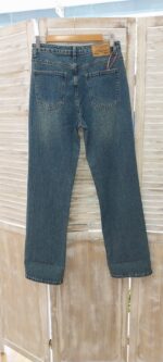 Παντελόνι  Straight leg γραμμή Ψηλόμεσο σχέδιο Dark blue washed denim - Image 4