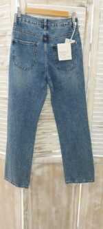 Παντελόνι  straight γραμμή  Ψηλόμεσο σχέδιο Blue washed denim - Image 4